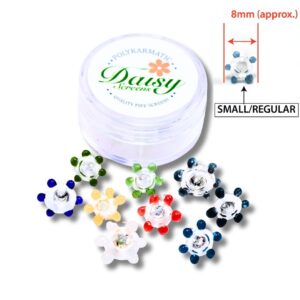 Premium Daisy Glass Pipe Screens - 200 Count Bulk Master Pack (Assorted 6mm-9mm)
