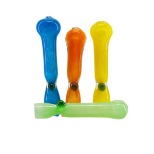 CHL-265 Solid Color One-Dot Chillum – 3.5" Heavy-Wall Borosilicate Glass Pipe