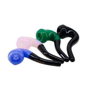 SHP-113 4" Phoenix Glass Classic Sherlock – Dual-Tone Borosilicate Glass Hand Pipe