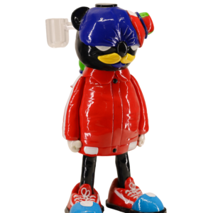WTP-2399 Homie Bear Water Pipe – 7.5" Hand-Painted 3D Sculpted Streetwear Glass