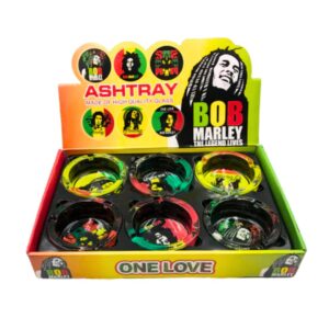 Bob Marley Official Collectible Ashtrays - 6 Count Display Box