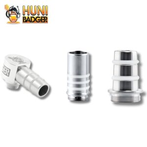 Huni Badger Original Adapters - 90° Turn, 510/eGo Mouthpiece & 10mm Water Adapter