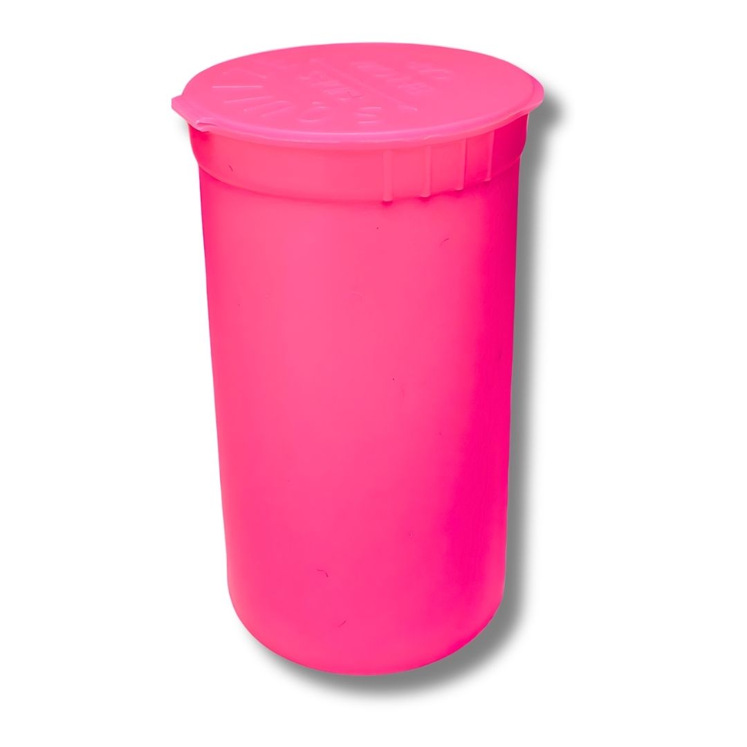POP TOP 3.5 GRAM CONTAINER 19 DRAM (CLEAR & HOT PINK)-1