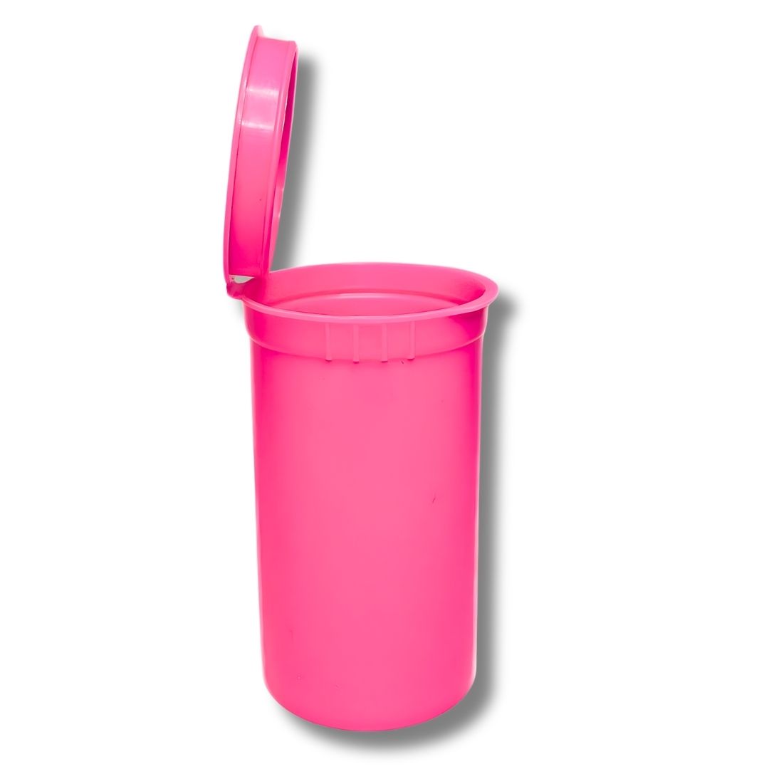 POP TOP 3.5 GRAM CONTAINER 19 DRAM (CLEAR & HOT PINK)-2