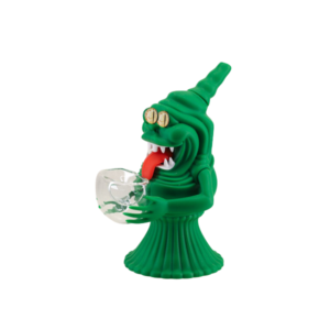 6" SILICONE GREEN SLIMER WATER PIPE SIL-139