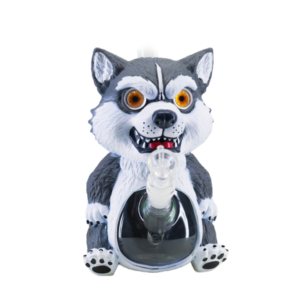 9" FLUFFY WOLF SILICONE WATER PIPE SIL-239