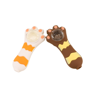 3" Kitten Paw Silicone Hand Pipe - Unbreakable Novelty "Cute" Series (GHP-719)