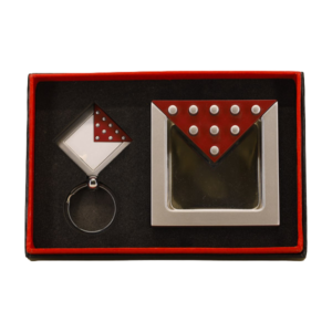 Polion Ashtray & Keychain Gift Set - Mixed Colors & Assorted Graphics