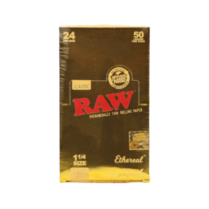 RAW Ethereal 1 1/4 Rolling Papers - 24 Count Connoisseur Retail Display (50 Leaves Per Pack)