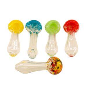 3" Clear Color Fritz Glass Hand Pipe (GHP-1863)